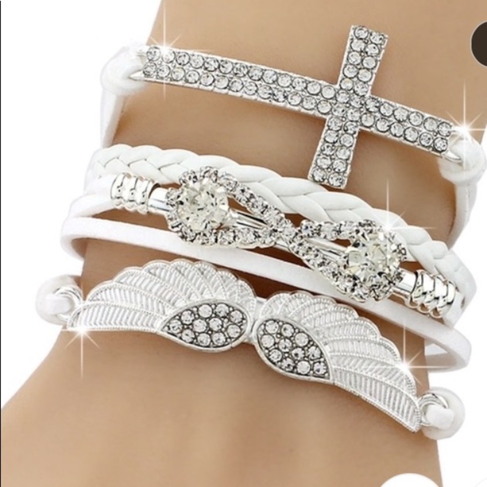 Wings with white leather bands